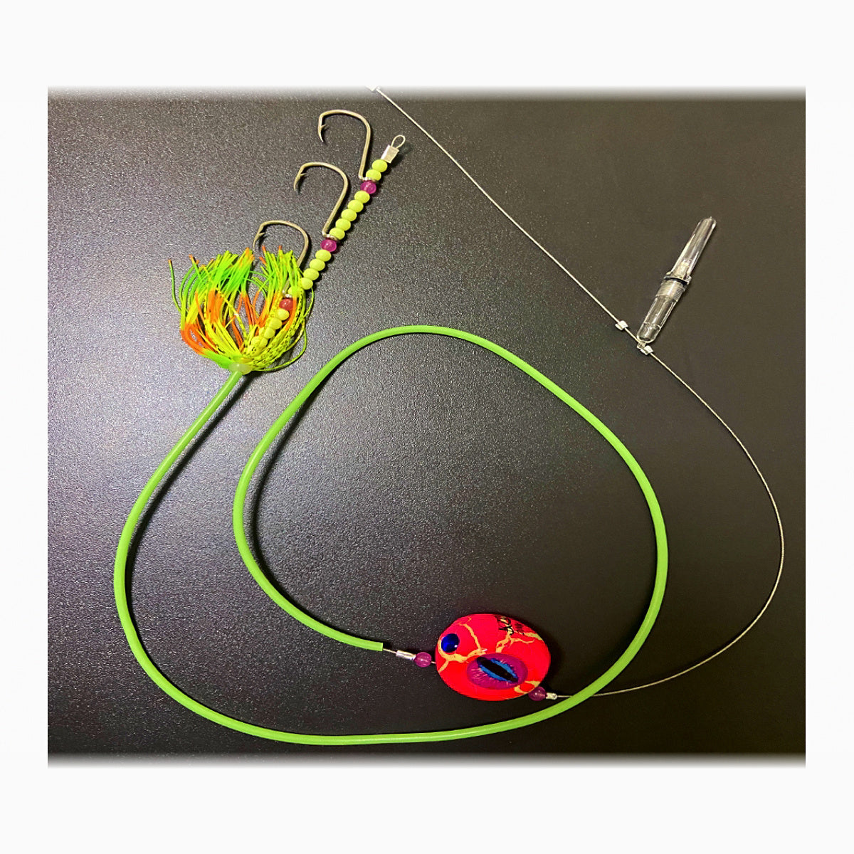 Glow Slow Pitch Jig with Hook Rig, 100–300 g (3.5–10.6 oz)