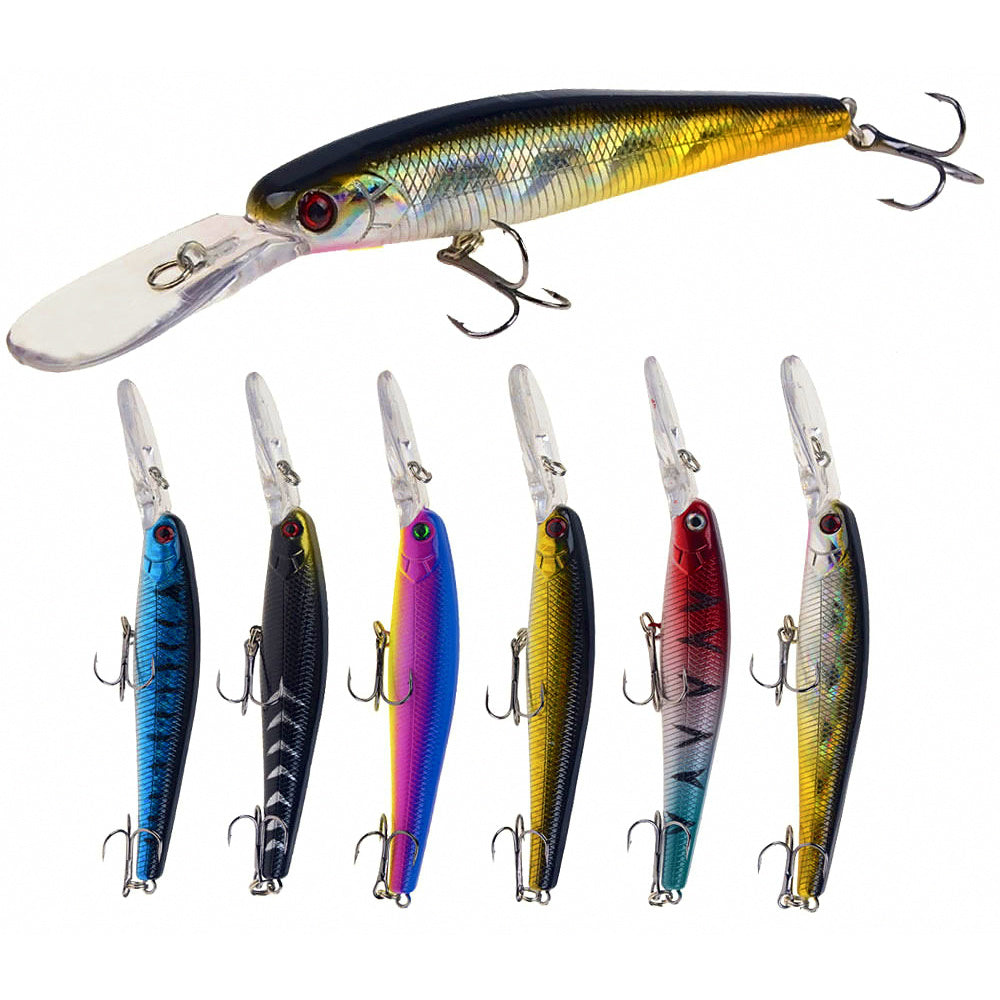 Long Lip Rattling Minnow Hard Bait, 12.5 cm, 13.5 g (0.48 oz)