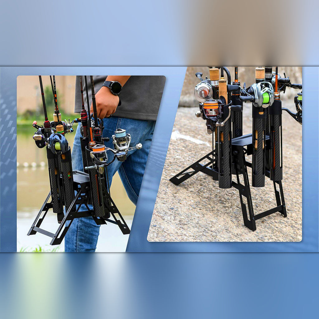 Carbon Fiber Woven Rod Holder Tube, 6-Rod Storage