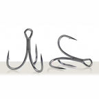 Rust-Resistant Barbed Treble Hooks, Sizes 2–12