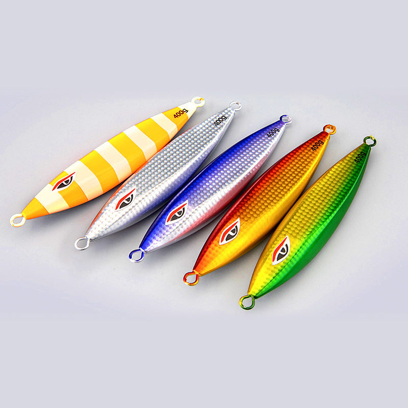 Slow Pitch Jig, 300–500 g (10.6–17.6 oz), Glow & Metallic