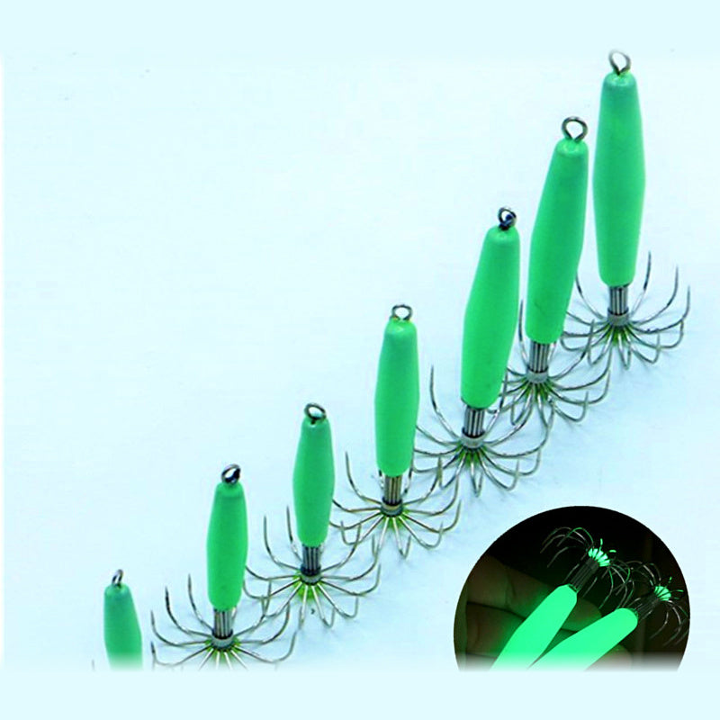 Glow Squid Jig, 12-Prong, 9–110 g (0.3–3.9 oz)