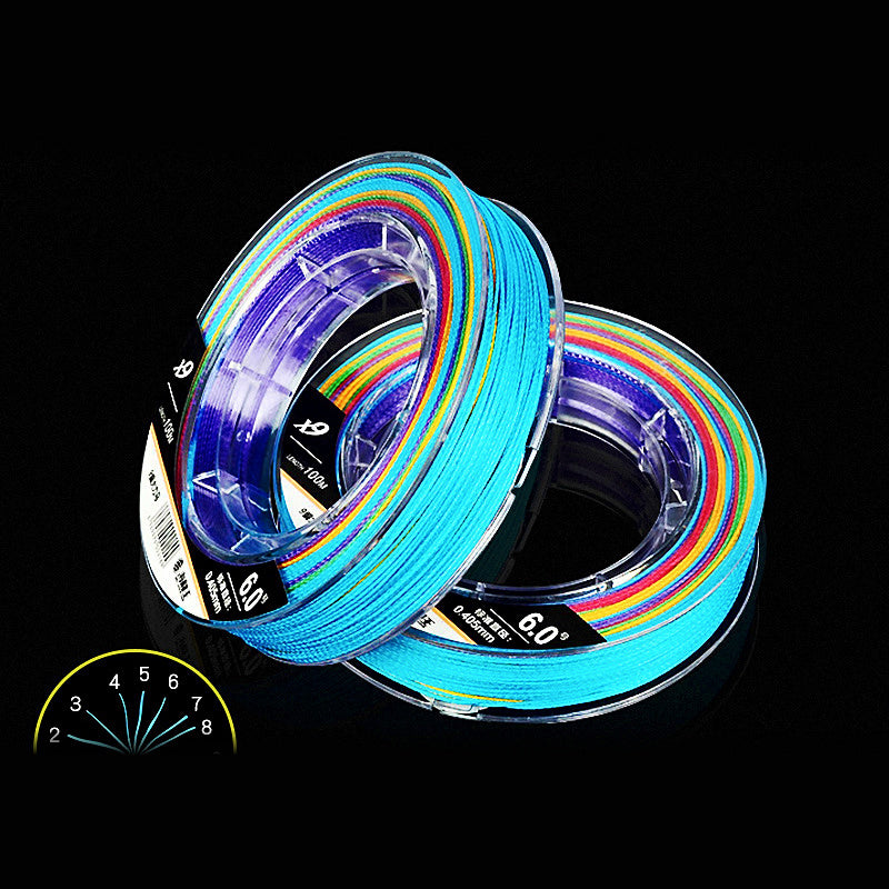 9-Strand Braided PE Fishing Line, 100 m (109 yd), #0.6–8.0