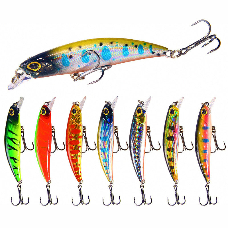 Slow Sinking Minnow Lure, 7 cm (2.8 in) 4 g (0.14 oz)