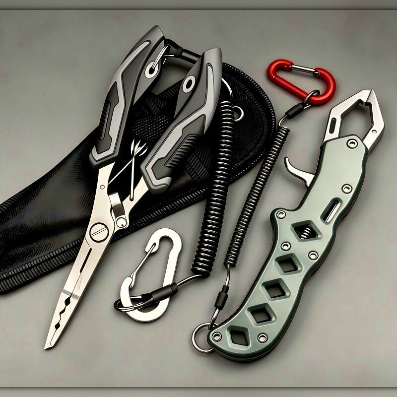 Aluminum Fishing Pliers, Braid Cutter, Optional Gripper Kit