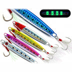 Metal Jig with Feathered Hook, 20–200 g (0.7–7.1 oz)