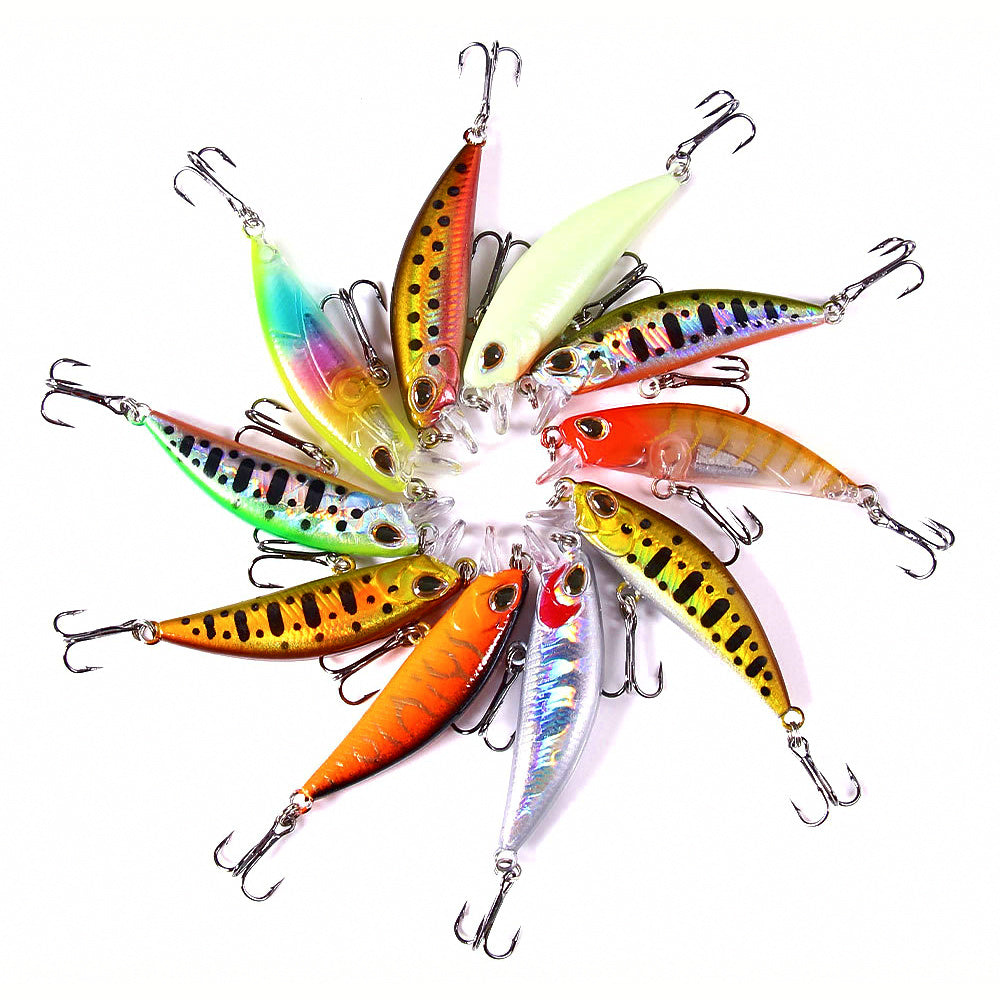 Sinking Minnow Lure, 5.8 cm, 5.4 g (0.19 oz), #10 Hook