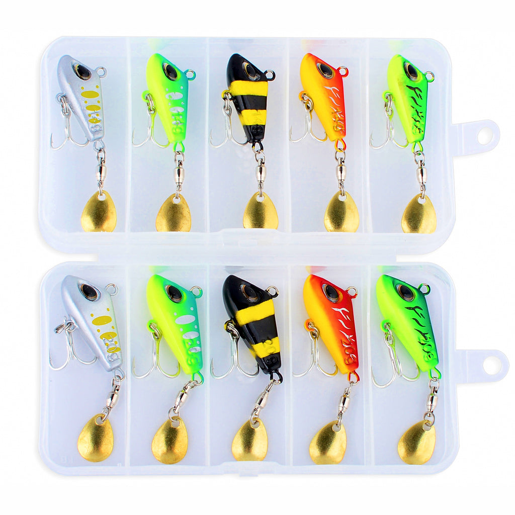 VIB Blade Bait Lure Set, 5-Pack Assorted, 14 g or 20 g