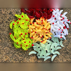 Mealworm Soft Bait Lures, Red Head, 100 pc Box
