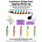 Glow Stripe Metal Jig, 30–100 g (1.1–3.5 oz)