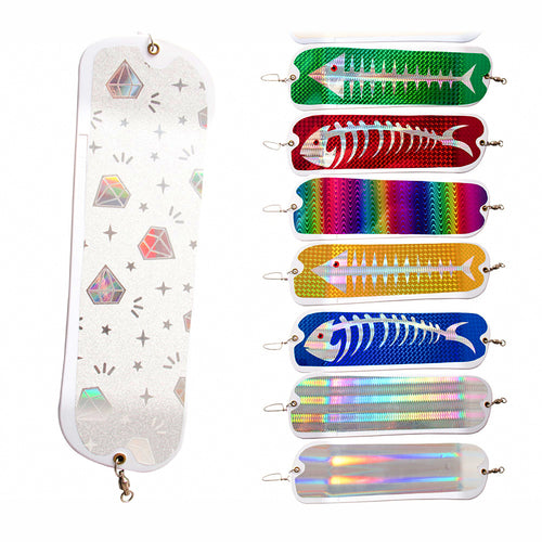 Trolling Flasher Lure, Single Fin, 28 cm (11 in), 100 g (3.5 oz)