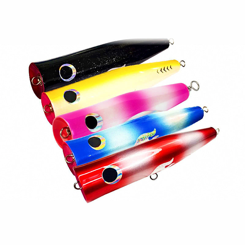 Floating Wood Popper Lure, 40–180 g (1.4–6.3 oz), 12–20 cm