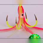 Glow 4-Prong Squid Jig Hook, #16 / #18