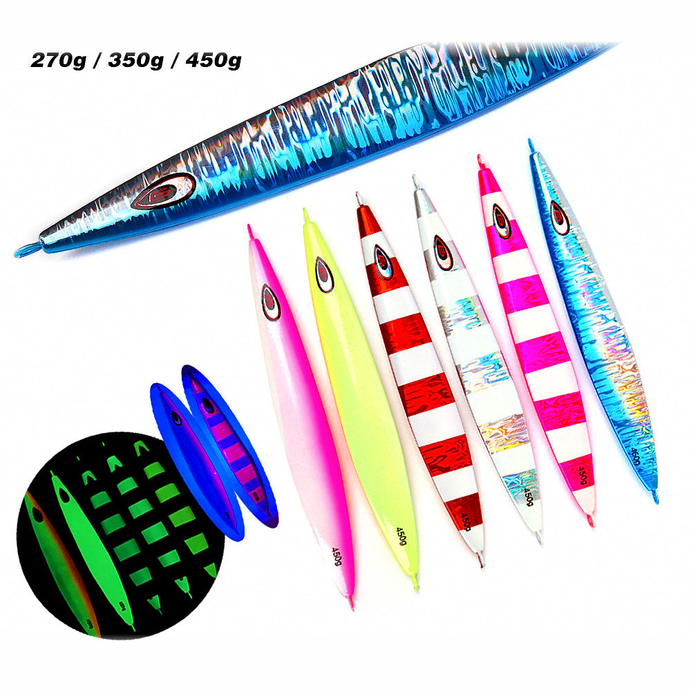 Slow Pitch Jig, 270–450 g (9.5–15.9 oz), Glow Options