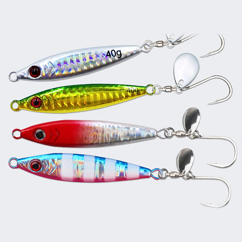 Metal Jig with Spinner Blade, Single Hook, 15–120 g (0.5–4.2 oz)