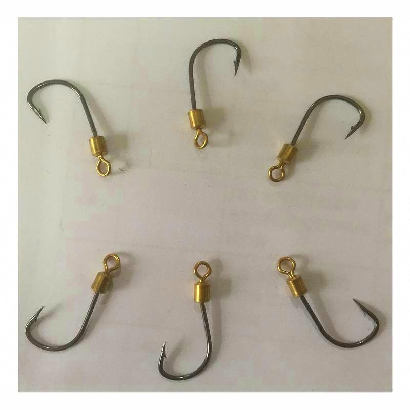 Iseni-Style Eyed Fishing Hooks, 10-Pack, Sizes 3–15