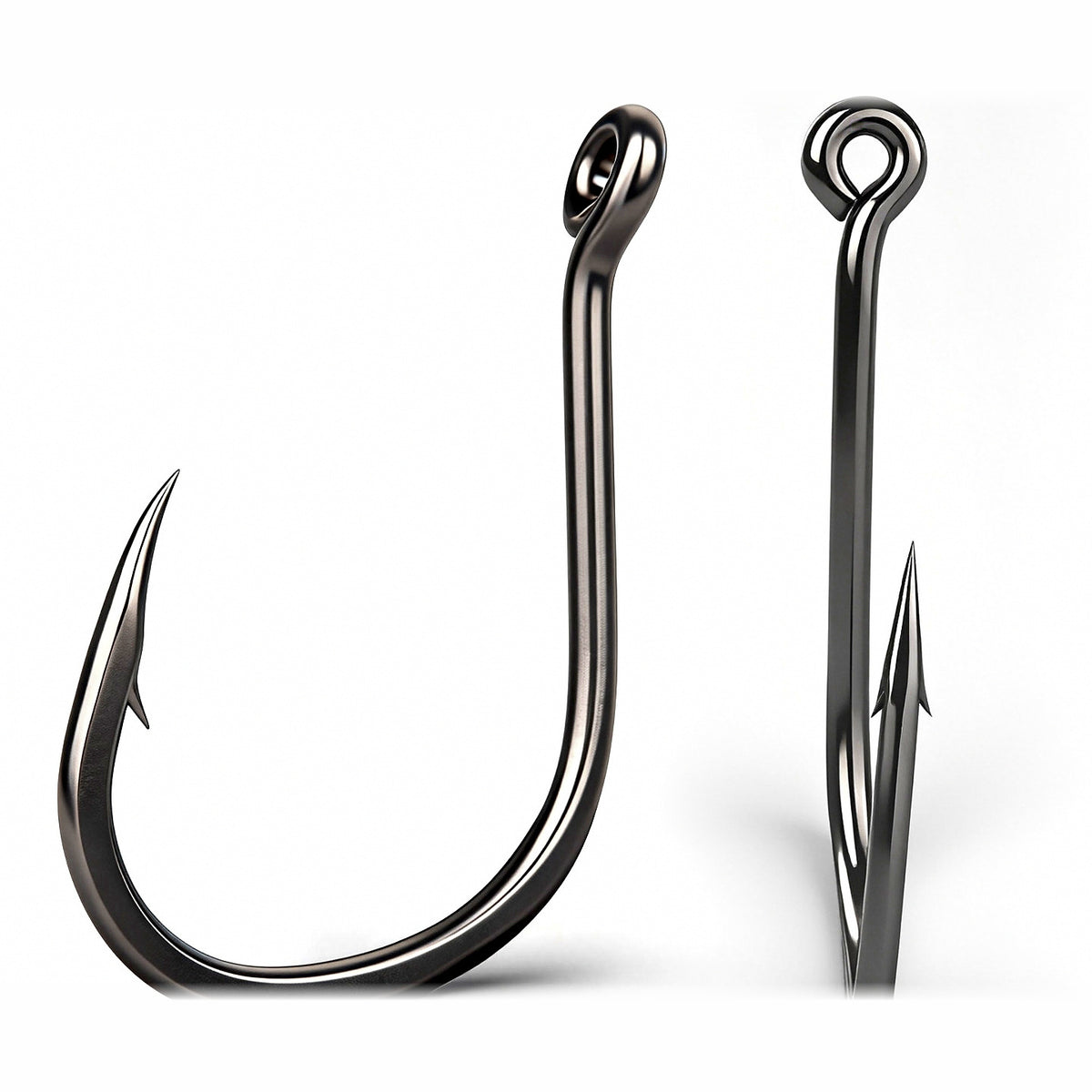 Iseama Tube-Eye Barbed Bait Hooks, Bent Point, Sizes 1–22