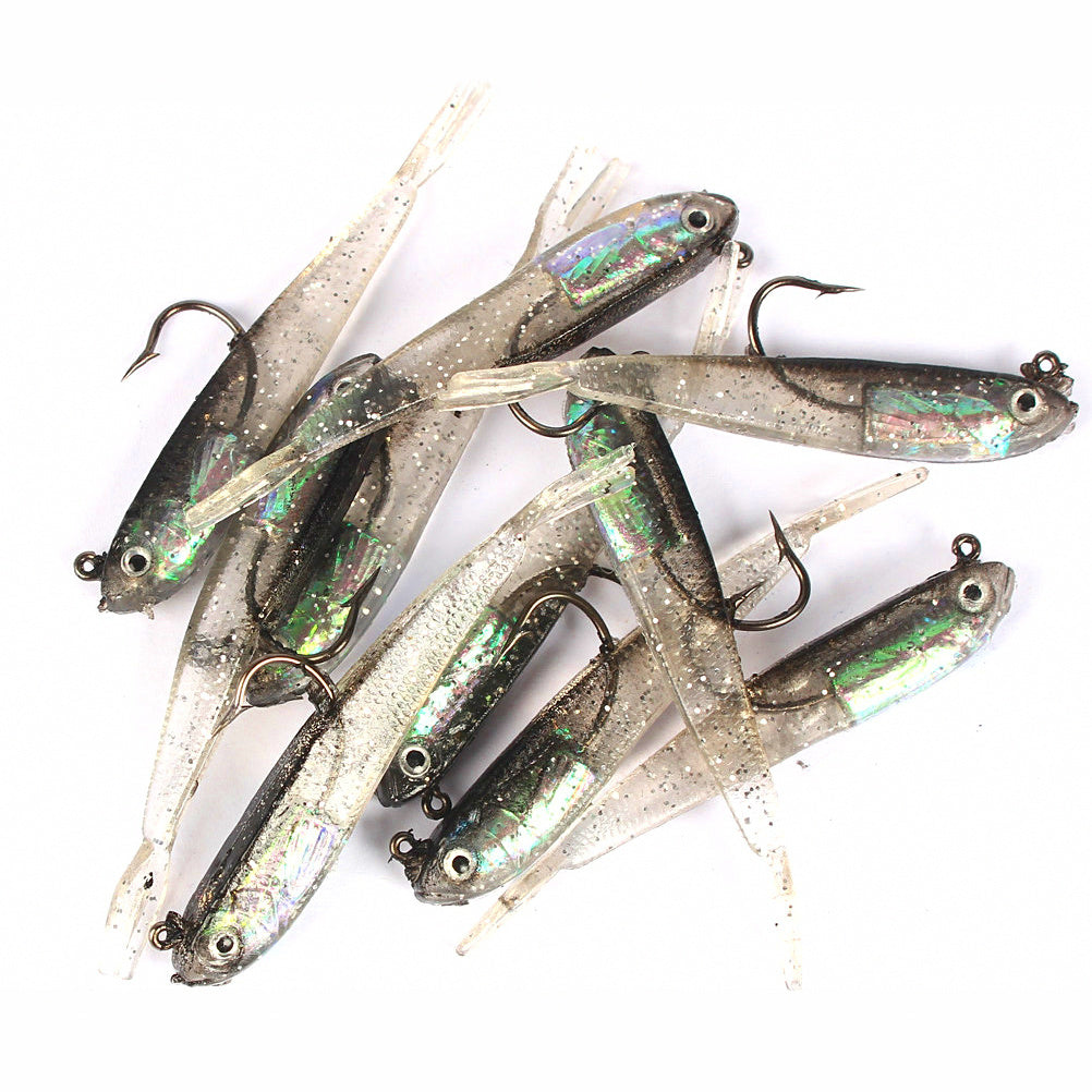 Small Baitfish Soft Swimbait, Hooked or Unhooked, Glow Option