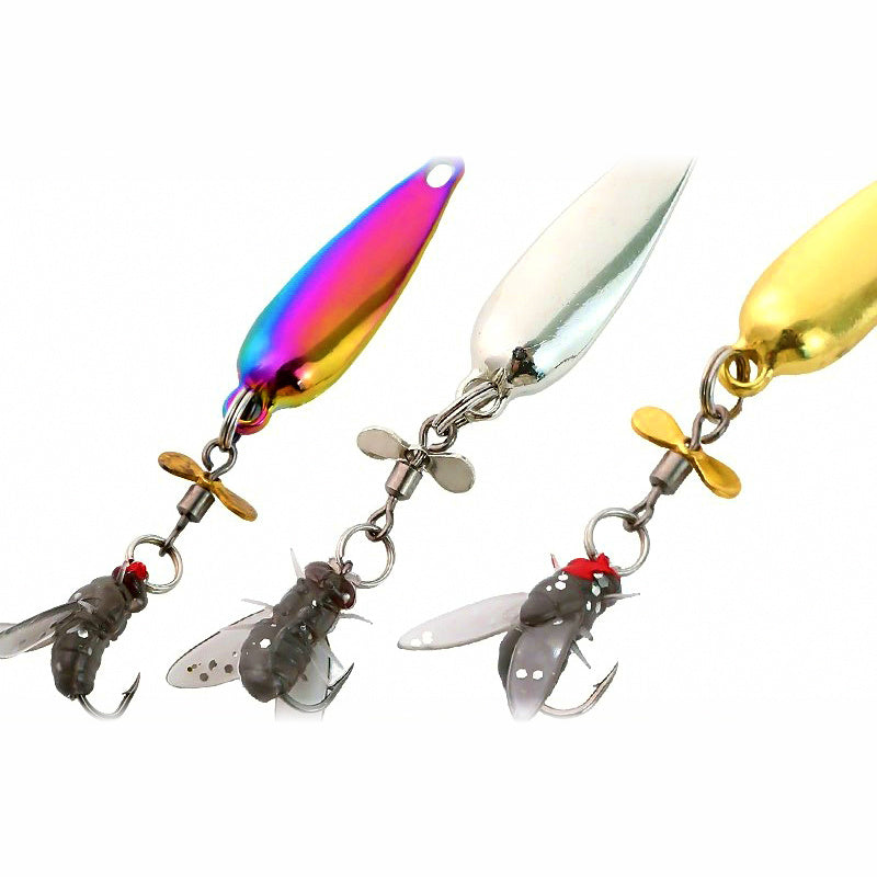 Micro Spinner Fly Lure Set, 2.2–5 g (0.08–0.18 oz)