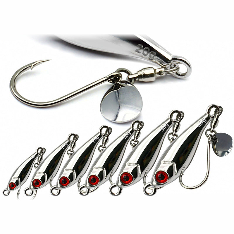 Electroplated Casting Metal Jig Spoon, 7–40 g (0.25–1.4 oz)