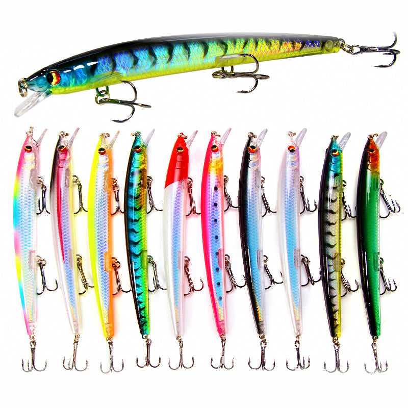 Floating Minnow Hard Bait, Laser Finish, Long Cast