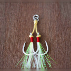 Double Assist Hooks for Jigs, Sizes 1/0–5/0
