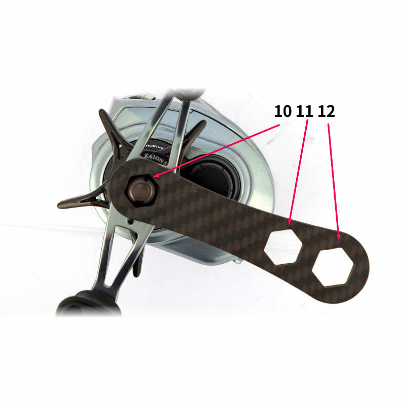 Carbon Fiber Flat Wrench for Reel Maintenance, 10/11/12 mm