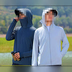 Men's Hooded UPF 50+ Fishing Sun Shirt Jacket, Zip-Up