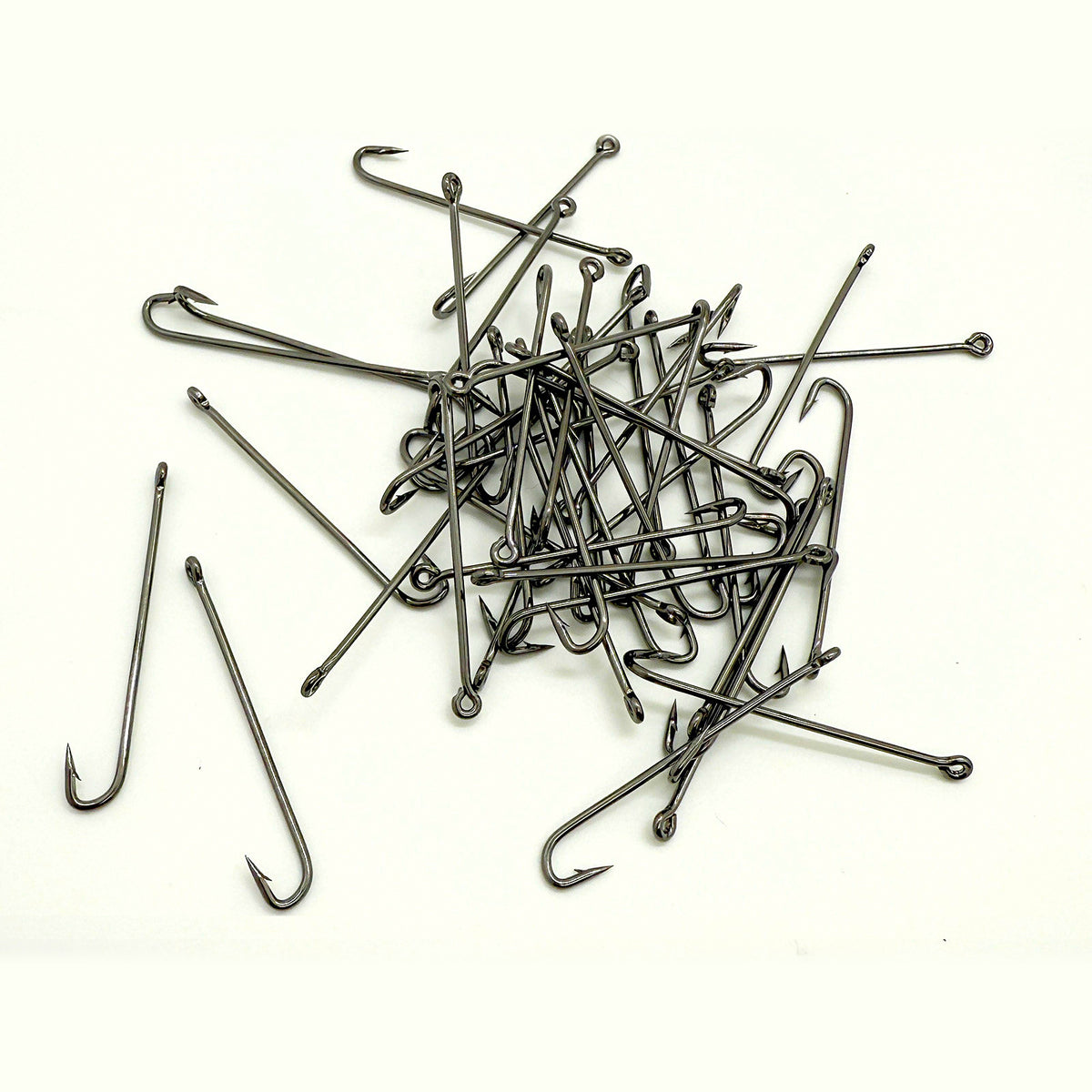 Barbed Long Shank Eel Hooks, Offset & Straight Point