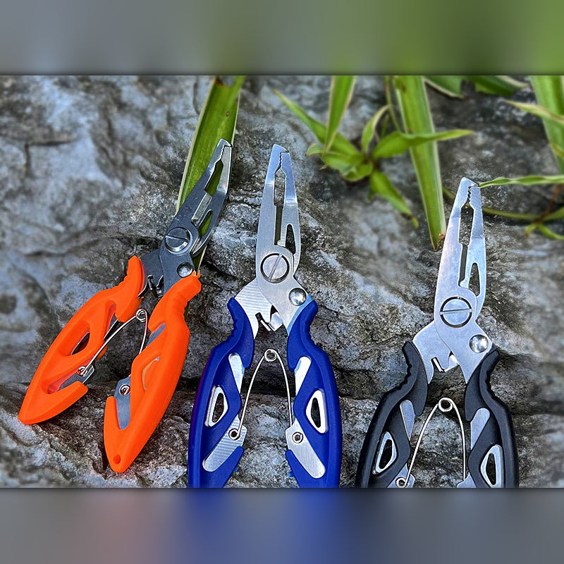 Split Ring Pliers with Braid Line Cutter, Stainless Steel