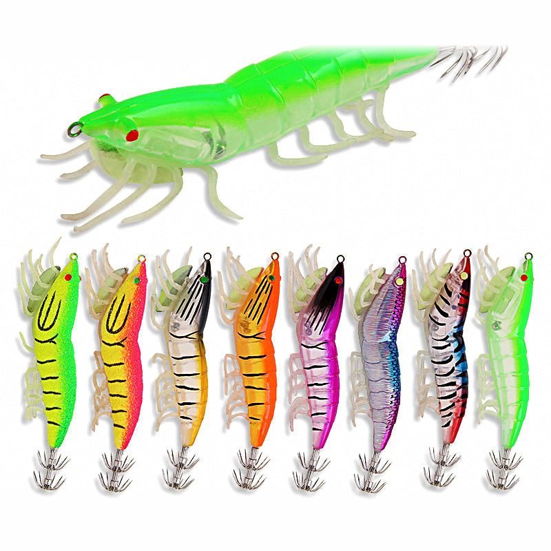 Wooden Shrimp Squid Jig, 11.7 cm (4.6 in), 20.5 g (0.72 oz)