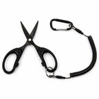 Braided Line Fishing Scissors, Black Titanium Stainless Steel