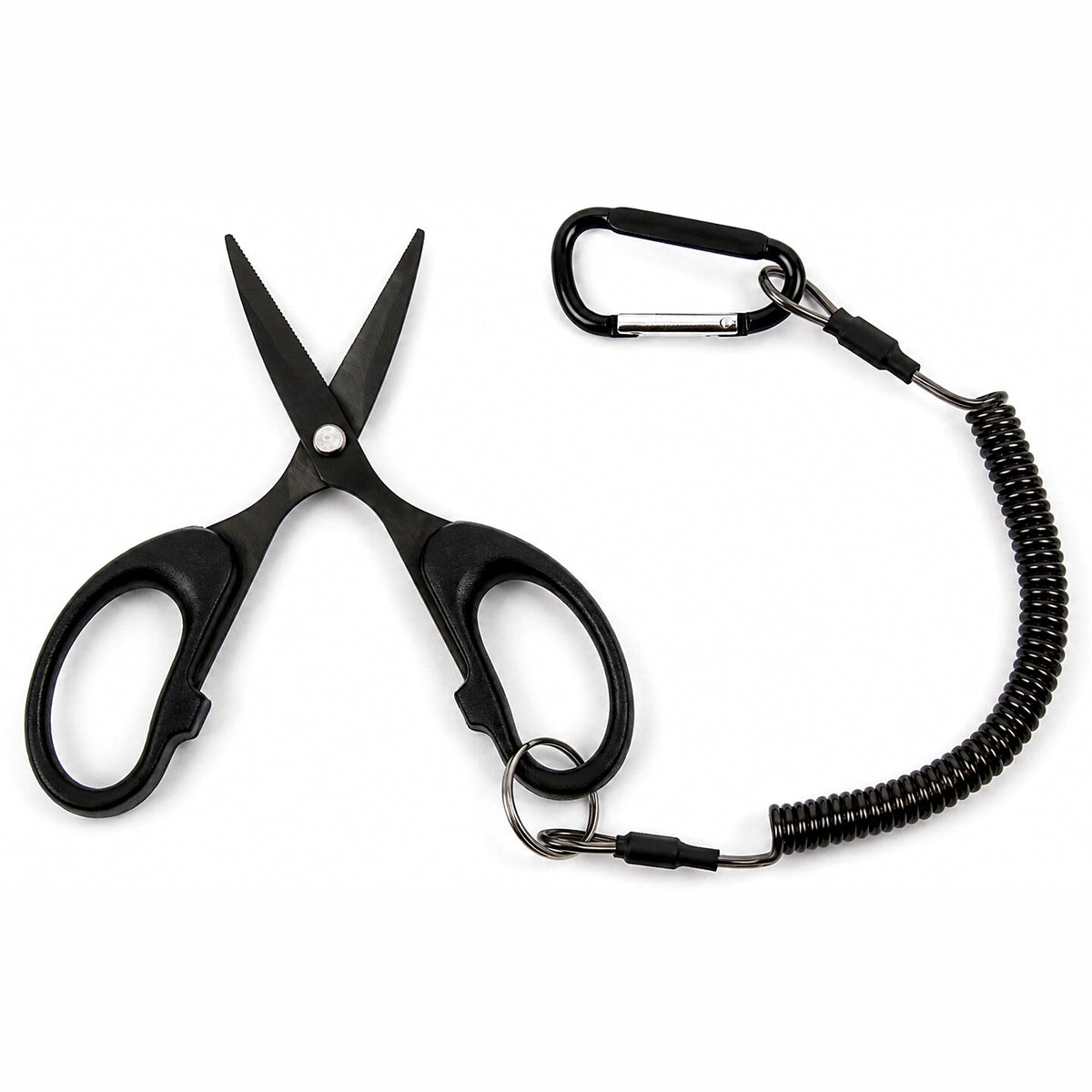 Braided Line Fishing Scissors, Black Titanium Stainless Steel
