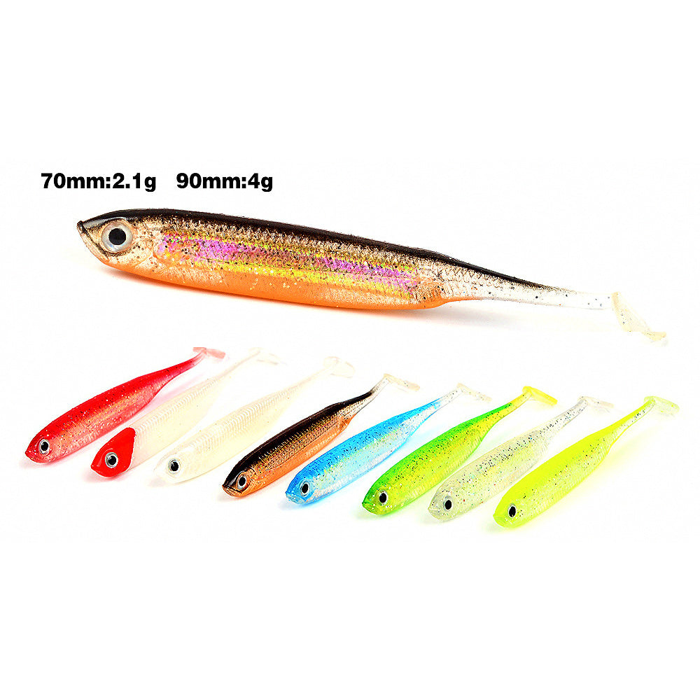 Paddle Tail Soft Swimbait, 7 cm & 9 cm, 5-Pack