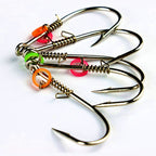 Spring Live Shrimp Hooks, Barbed White Nickel, 1/0–5/0