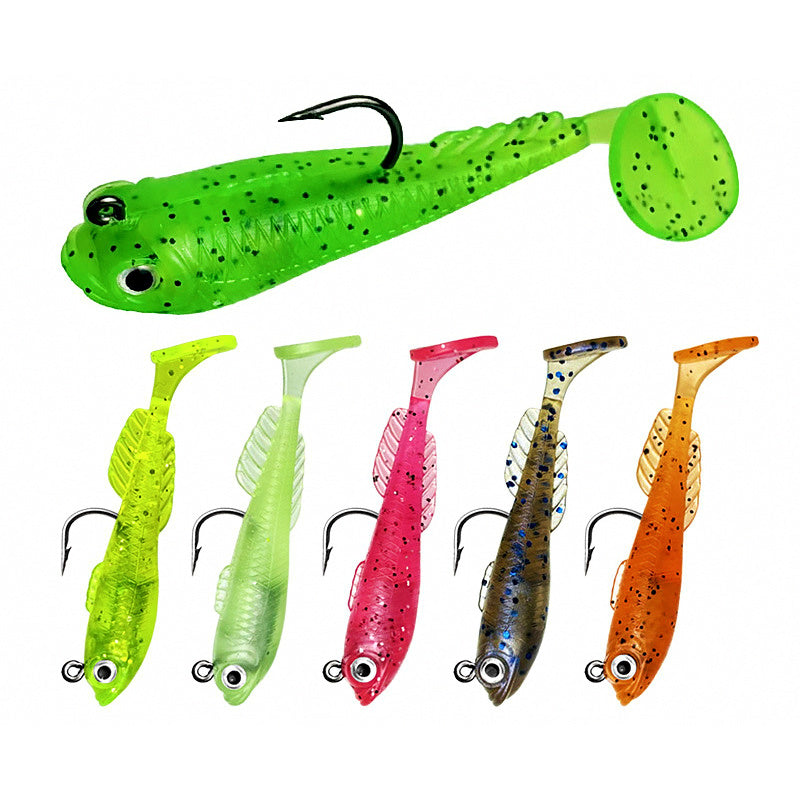 Lead Fish Lure with T-Tail, 6 cm / 7 g (0.25 oz), Single Hook