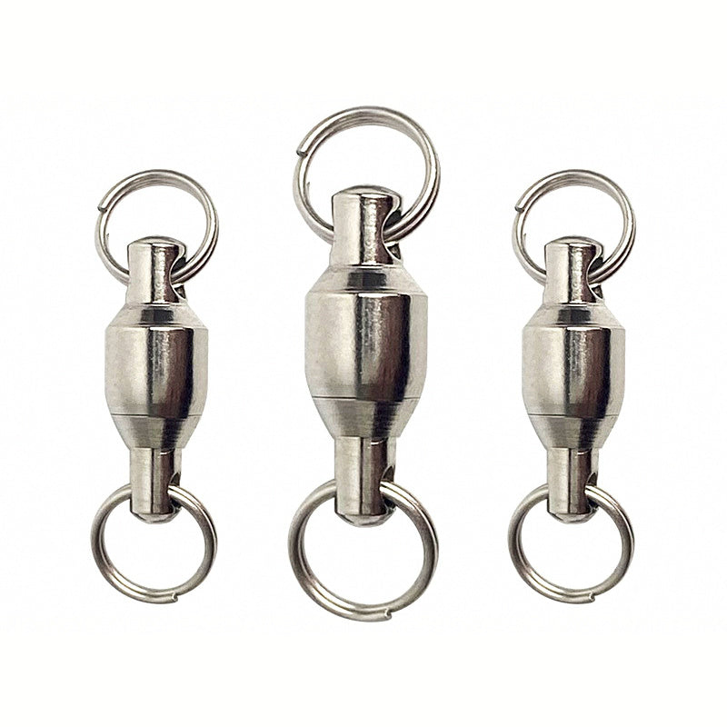 Ball Bearing Swivel with Double Split Rings, Stainless, #0-#4