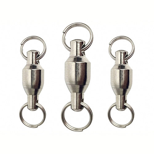 Ball Bearing Swivel with Double Split Rings, Stainless, #0-#4