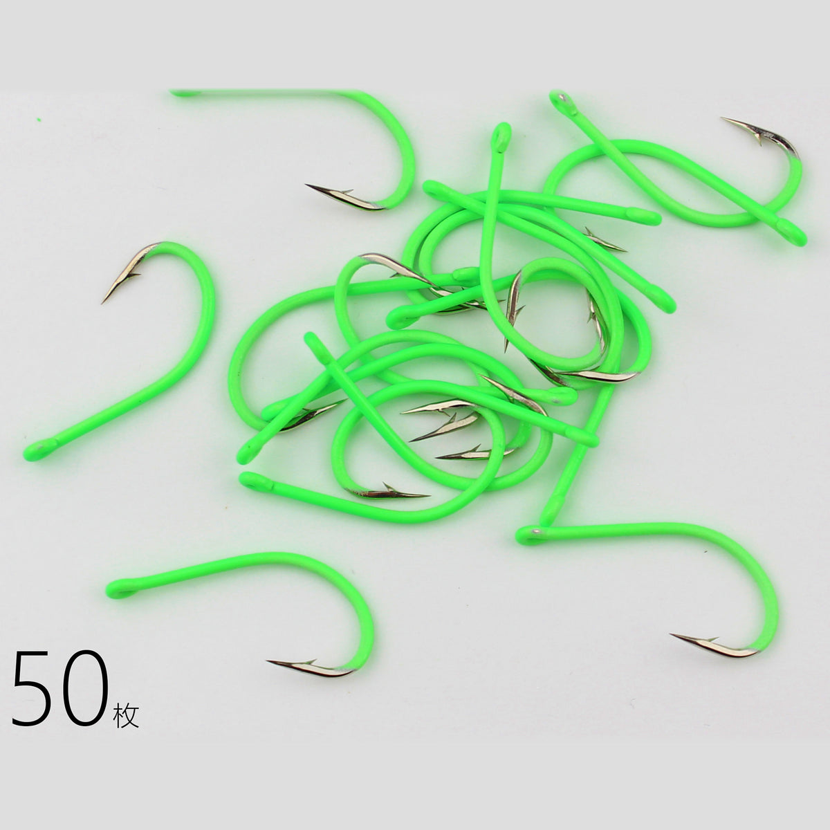 Glow Tube Maruseigo Hooks, Barbed Long Shank, 50 pcs