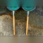 Stainless Steel Landing Net with Wood Handle, Double Ring