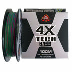 4-Strand PE Braided Line, 100 m (109 yd), 10 m Color