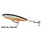 Topwater Prop Pencil Bait, 8 & 10 cm (3.1 & 3.9 in)