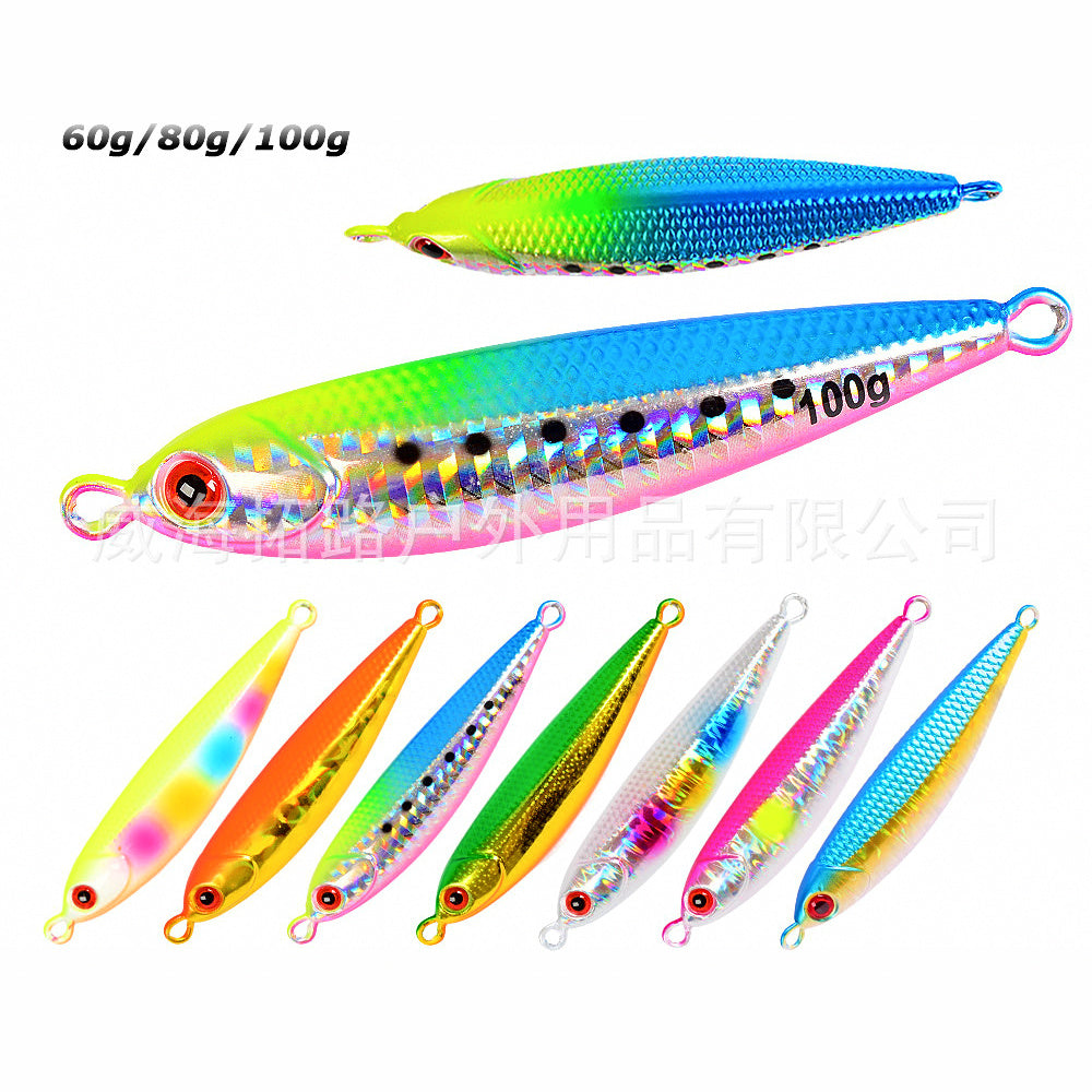 UV Glow Fast-Sinking Metal Jig, 60–100 g (2.1–3.5 oz)