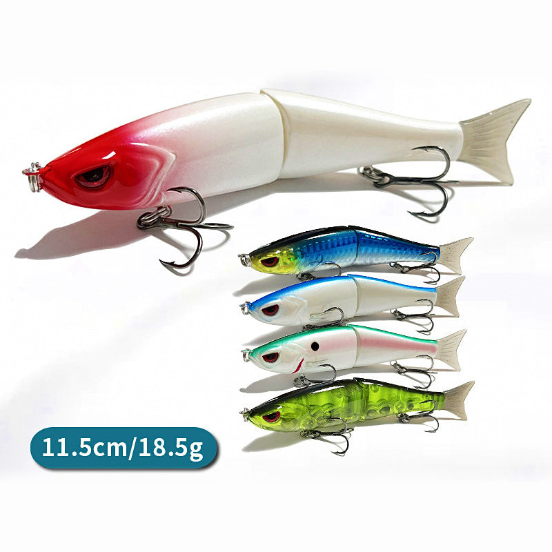 Jointed Swimbait Lure, Soft Tail, Saltwater & Freshwater