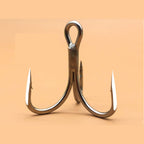Barbed Stainless Steel Treble Hooks, 25-Pack, Size 16 to 4/0