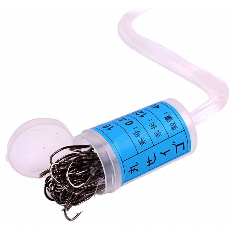 Pre-Tied Snelled Single Hooks, Barbed, Bulk Tub, Sizes 8–28
