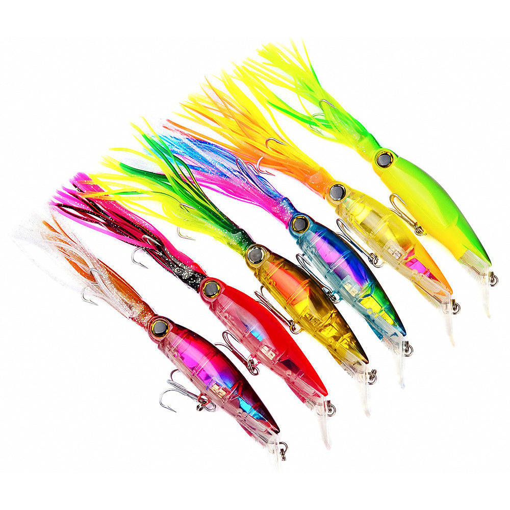 Octopus Squid Lure with Rattle Bead, 24 cm, 44.5 g (1.6 oz)