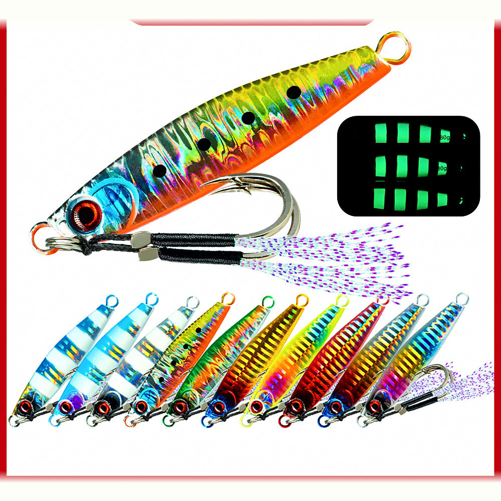 Casting Metal Jig, 40–80 g (1.4–2.8 oz), Glow Options