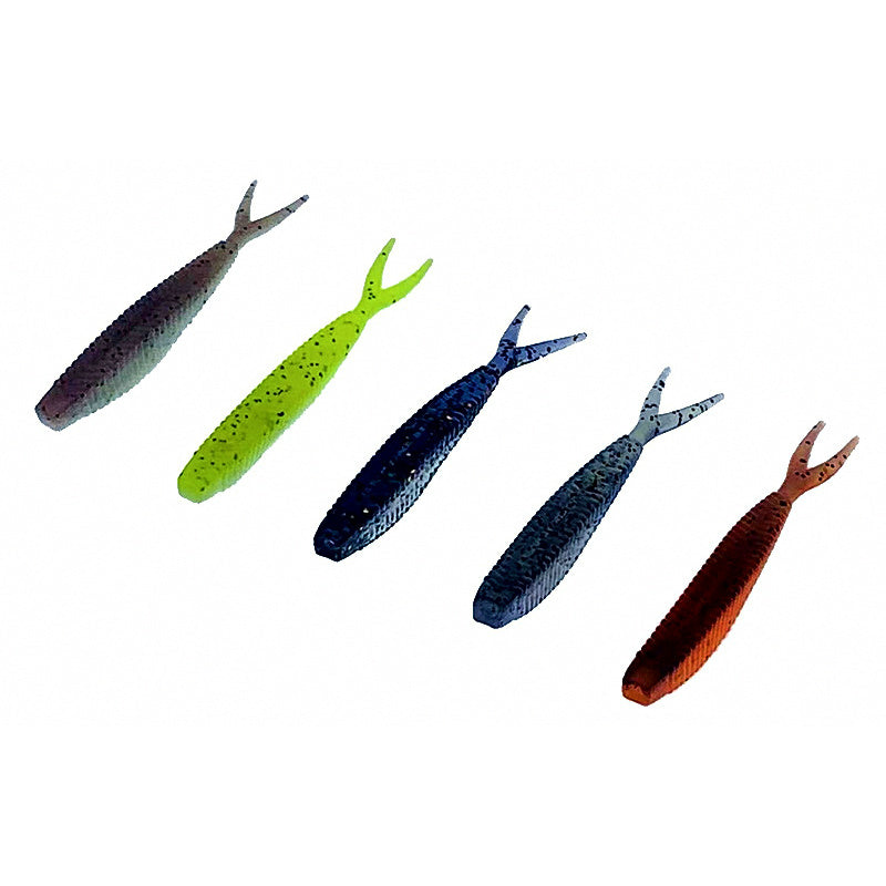 Two-Tone Forked Tail Soft Bait, 6 cm & 7 cm (2.4 in & 2.8 in)