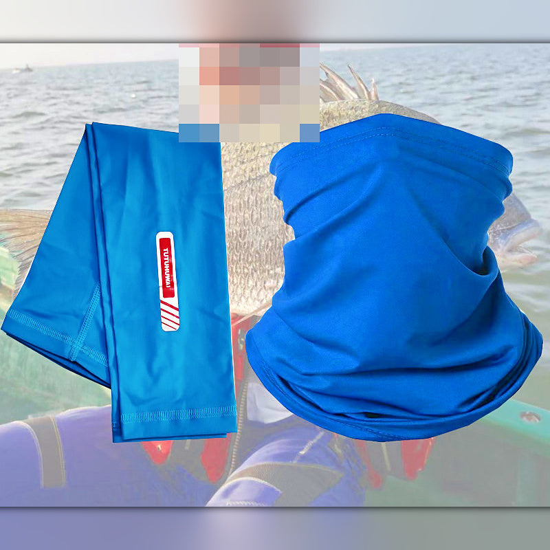 Sun Protection Face Mask & Arm Sleeves for Fishing, Nylon